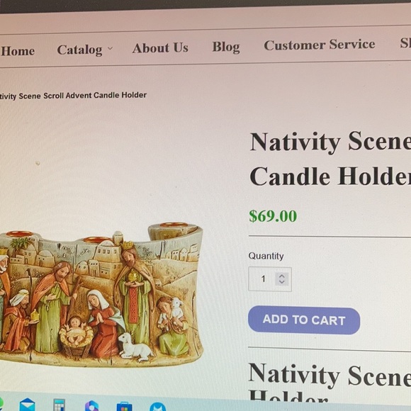 Vintage, rare find and unique Nativity scene candle holder centerpiece - Picture 5 of 5
